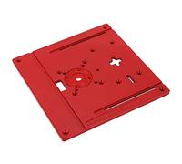 Lazmin112 Woodworking Trimming Machine Flip Board, Aluminum Alloy Router Table Insert Plate with Center Hole Bushing for Accurate Drilling, Easy to Operate, Multi Purpose, Size Approx. 245