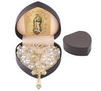 Lazo Para Boda, Wedding Lasso with Heart Box for Ceremony Gift, Lazos Para Boda Catolica,Crystal Rosary with Unity Cross for Wedding Ceremony,Lazo De Bodas Para Los Novios,Mexican Weddings Rope