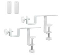 LAZTZQ Inside Integrated Blind Curtain Rod Bracket Set, 0.8-2.3 Inch Wide Track, Drill-Free Installation& Tool-Free, Includes Guide and Magnetic Curtain Buckle White 2pcs(US Patent Application)