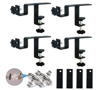 LAZTZQ Inside Integrated Blind Curtain Rod Bracket Set, 0.8-2.3 Inch Wide Track, Drill-Free Installation& Tool-Free, Includes Guide and Magnetic Curtain Buckle Black 4PCS(US Patent Application)