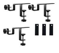 LAZTZQ Inside Integrated Blind Curtain Rod Bracket Set, 0.8-2.3 Inch Wide Track, Tool-Free & Drill-Free Installation, Includes Guide and Magnetic Curtain Buckle with Installation Guide (Black-3PCS)