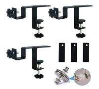 LAZTZQ Inside Integrated Blind Curtain Rod Bracket Set, 0.8-2.3 Inch Wide Track, Tool-Free & Drill-Free Installation, Includes Guide and Magnetic Curtain Buckle with Installation Guide (Black-3PCS)