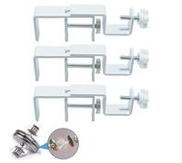 LAZTZQ Outside Mounted Blinds Curtain Rod Bracket Attachment, 1.3 - 2 inches Wide Track, Tool - Free & Drill - Free, with Installation Guide and Curtain Magnet Buckle (White-3pcs)