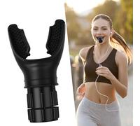 Lazulithic Respiratory Trainer - Portable Respiratory Exercise Apparatus - Lung Capacity Breathing Exercise Tool - Brown Silicone and Plastic Material