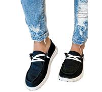 LAZUN Orthopedic Sneakers For Women Leopard Print Casual Comfort Walking Canvas Shoes Lightweight Non Slip Breathable Slip-On Sneaker Rounded Toe Travel Shoes (Color : Black, Size : 7)
