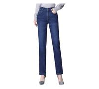 Lazutom Women's Fleece Lined Straight Leg Jeans High Waist Stretch Fit Plus Size Warm Thickened Denim Pants for Fall and Winter