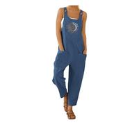 Lazutom Women's Loose Fit Casual Baggy Cotton Bib Dungarees Overall