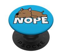 Lazy American Pit Bull Terrier Cute Dog Nope PopSockets Adhesive PopGrip