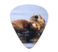 Lazy And Relaxing Otter Print Guitar Picks Personalized Novelty Guitar Plectrums For Electric Guitar Acoustic Guitar 12 Pack