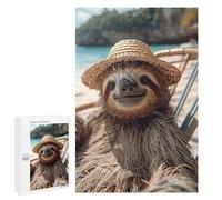 Lazy at The Beach - Decorative Wooden Puzzle, 1000 PCS, Mindful Gift for Adults - for Shared Table Time