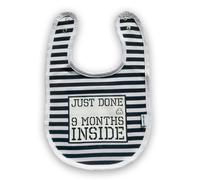 Lazy Baby® Just Done 9 Months Inside® Bib - Black and White