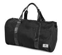 Lazy Bear by Trendhim Duffel Bag in Black Faux Leather Adjustable Strap