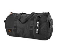 Lazy Bear Men's Travel Bag, 32 L, Foldable Weekender & Duffle Bag Made of Robust Material, Scandinavian Design, Ideal as a Sports Bag and Travel Bag, black, 32 x 49 cm