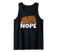 Lazy Brown Bear Cute Bear Nope Not Today Tank Top
