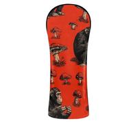 Lazy Carnivore Chimpanzee Shroom Red Golf Covers Pu Leather with Interchangeable No. Tags for Driver & Fairway Woods