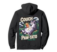Lazy Cat Couch Pawtato Potato Chips Kitten Pullover Hoodie