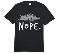 Lazy Cat Day Procrastinate Grumpy Tired Cute Funny Cat Nope Comfort Colors Adult Heavyweight T-Shirt