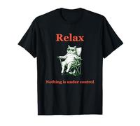Lazy Cat Sunglasses Sarcastic Summer Break Funny Cat Meme T-Shirt