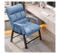 Lazy Chair Indoor, Lounge Chair Living Room, Contemporary Accent Chair Upholstered Single Steel Frame Leisure Sofa Chair With Armrests And Two Side Pockets For Adults Bedroom Dorm ( Color : Blue A )