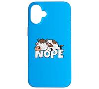 Lazy Cow Dairy Farmer Rancher Not Today Nope Case for iPhone 16 Plus