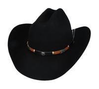 LAZY CRAZY LONDON Gladwin Bond Western Classic Cattleman Pure Wool Cowboy Hats (UK, Alpha, L, Black)