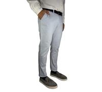 LAZY CRAZY LONDON Men's Casual Linen Slim fit Formal Summer Trouser (UK, Waist, 38, Slim, Regular, Sky Blue)
