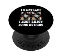 Lazy Dad Gnomes I`m Not Lazy I Just Enjoy Doing Nothing PopSockets Adhesive PopGrip