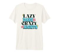 Lazy Days Crazy Nights (Summer Vacation Holidays Statement) Premium T-Shirt