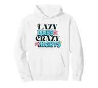 Lazy Days Crazy Nights (Summer Vacation Holidays Statement) Pullover Hoodie