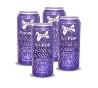 Lazy Dog Cookie Co. Pup-POP® Birthday Water Vanilla Cake Flavour 4 x 458 ml - Natural Hydration Drink for Birthdays - Zero Calories, Canine-Safe, Non-Carbonated - Made in the USA