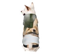 Lazy Dog Puppy Print Dog Hoodie For Small Dogs, Warm, Soft, And Breathable Sweatshirt, Easy To Wear Jumper, Pet Winter Weather Coat Pullover