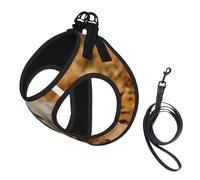 Lazy Dog Puppy Printed,Pet Harness,Adjustable Reflective Dog Harness,Pet Leash Vest,S