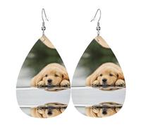 Lazy Dog Puppy Trendy Leather Teardrop Earring Lightweight Bohemian Earrings Set Jewelry Gift For Women Girl