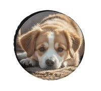 Lazy Dog Puppy Universal Tire Cover Replacement Oxford Fabric Waterproof Wheel Protector for SUV Truck RV Camper Dust Snow Sun Protection 36