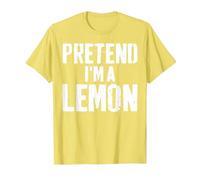Lazy Easy Halloween Costume Pretend I'm A Lemon T-Shirt, Men, Lemon Yellow, Large
