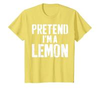 Lazy Easy Halloween Costume Pretend I'm A Lemon T-Shirt, Youth, Lemon Yellow, Medium