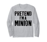 Lazy Easy Halloween Costume Pretend I'm A Minion Long Sleeve T-Shirt