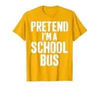 Lazy Easy Halloween Costume Pretend I'm A School Bus T-Shirt
