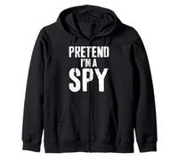 Lazy Easy Halloween Costume Pretend I'm A Spy Zip Hoodie