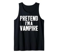Lazy Easy Halloween Costume Pretend I'm A Vampire Tank Top