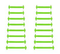 Lazy Elastic Shoe No-Tie Laces, Free Elastic Laces Silicone Buckle Elastic Laces for Kids and Adults Sneakers, Casual Shoe (Green)