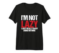 Lazy Enjoying Doing Nothing Tired Laziness Person Tired Gift Premium T-Shirt