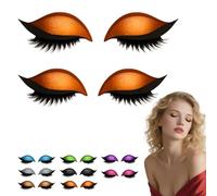 Lazy Eye Shadow Eyelash Patch,2-in-1 Reusable Eye Makeup Stickers, Reusable Eyeshadow and Eyelash Stickers for Eyes,With False Lashes & Shadow,lazy Makeups Tool for All Eyeshapes-D-2pcs