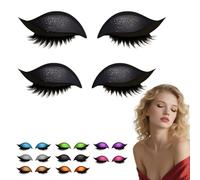 Lazy Eye Shadow Eyelash Patch,2-in-1 Reusable Eye Makeup Stickers, Reusable Eyeshadow and Eyelash Stickers for Eyes,With False Lashes & Shadow,lazy Makeups Tool for All Eyeshapes-B-2pcs