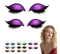 Lazy Eye Shadow Eyelash Patch,2-in-1 Reusable Eye Makeup Stickers, Reusable Eyeshadow and Eyelash Stickers for Eyes,With False Lashes & Shadow,lazy Makeups Tool for All Eyeshapes-G-2pcs