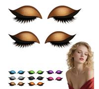 Lazy Eye Shadow Eyelash Patch,2-in-1 Reusable Eye Makeup Stickers, Reusable Eyeshadow and Eyelash Stickers for Eyes,With False Lashes & Shadow,lazy Makeups Tool for All Eyeshapes-C-2pcs