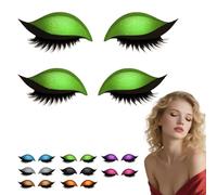 Lazy Eye Shadow Eyelash Patch,2-in-1 Reusable Eye Makeup Stickers, Reusable Eyeshadow and Eyelash Stickers for Eyes,With False Lashes & Shadow,lazy Makeups Tool for All Eyeshapes-F-2pcs