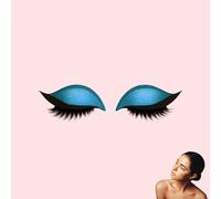 Lazy Eye Shadow Eyelash Patch - 2-in-1 Reusable Eye Makeup Stickers with False Lashes & Shadow, No Need for Makeup, You Can Have 3D Eyes - Perfect Eye Makeup in a Snap (Blue)