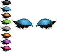 Lazy Eye Shadow Eyelash Patch, 2-in-1 Reusable Eyeshadow and Eyelash Stickers for Eyes, Colorful Eyeshadow and Lash Stickers, Natural Eye Fake Lashes for Women's Make Up Tool (1Pair#Blue)