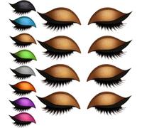 Lazy Eye Shadow Eyelash Patch, 2-in-1 Reusable Eyeshadow and Eyelash Stickers for Eyes, Colorful Eyeshadow and Lash Stickers, Natural Eye Fake Lashes for Women's Make Up Tool (4Pair#Brown)